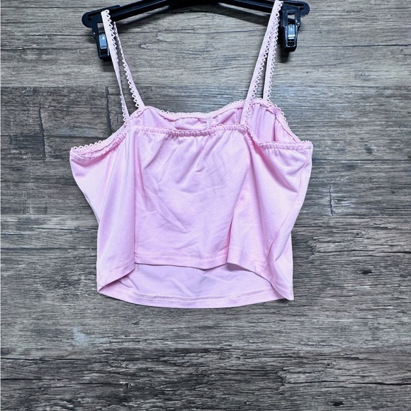 Shein Pink Lace Cami Top - Picture 2 of 5